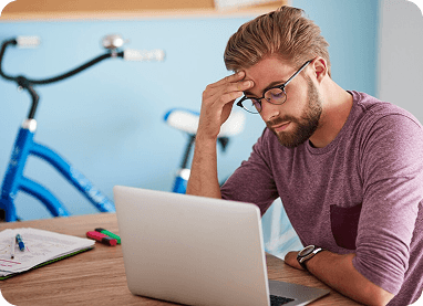 Person working on laptop to fix credit